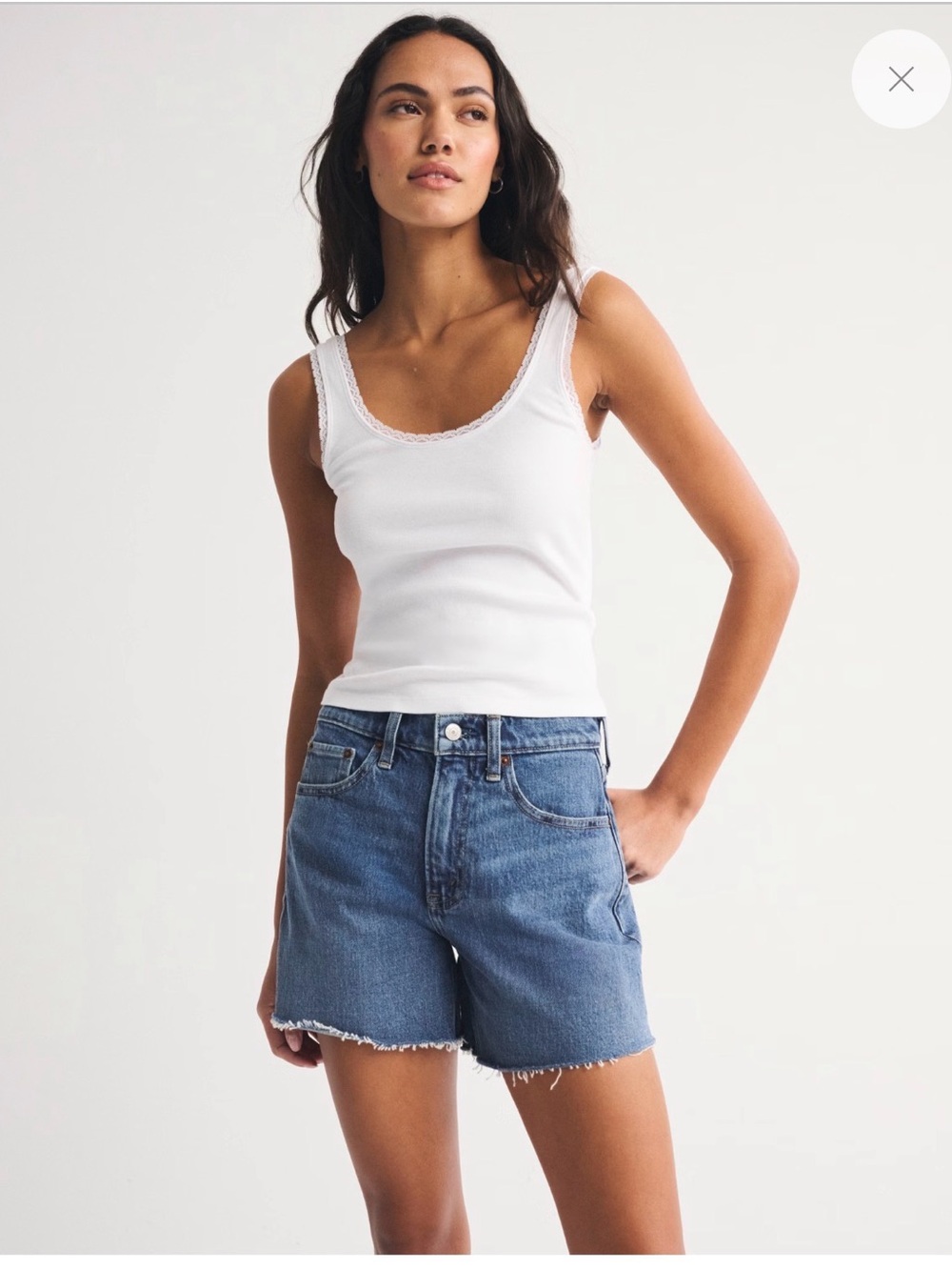 NEW WITHOUT TAGS Abercrombie & Fitch - the dad short- High Rise Denim Shorts